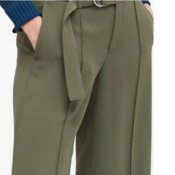 Banana Republic Washable Stretch High Rise Wide Leg Performance Utility Pants 4R - Picture 2 of 8